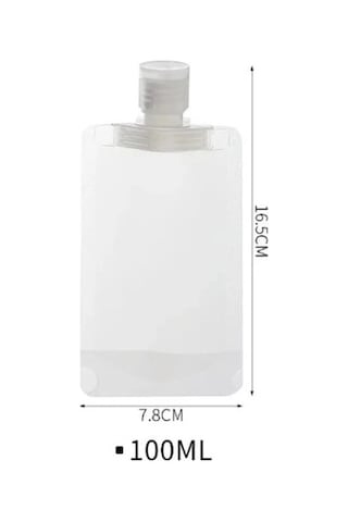 Mey İthalat 3 Adet 100ml Krem Şampuan Kabı Tekrar Kullanılabilir Set Renkli