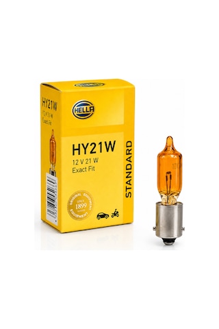 Hy21w 12v 21w Bay9s Turuncu Sinyal Ampulü Tekli Ece Onaylı