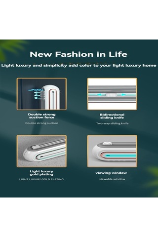 Yaleker Beyaz Abs Mutfak Magenetik Folyo Kesici - Yüksek Kalite, Akıcı Sürüş, Modern Tarz, Ev Kullanıma Uygun Beyaz