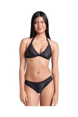 Arena Rainbow Monogram Kadın Siyah Yüzücü Bikini 007079515 Siyah