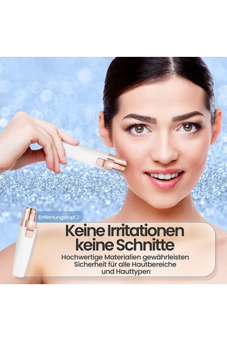 2'li 1 Arada Usb Kadın Tıraş Makinesi Ve Yüz Tüy Alma Makinesi, Beyaz