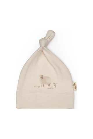 Bebek 3'lü Şapka %100 Organic Pamuk - Yenidoğan Serisi - Csy8192 Krem