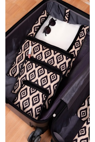 6'lı Bej Valiz Düzenleyici I Bavul Içi Organizer Set I Seyahat Hurcu Xxxxx Bej