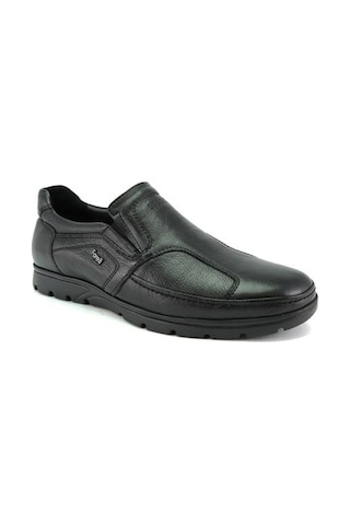 Forelli 32606 Hakiki Deri Erkek Comfort Ayakkabi Siyah