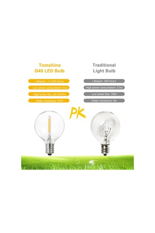 Symbee 25 Adet Ip44 Su Geçirmez Cam Led Ampul, E12 Başlık, 2200k Sıcak Beyaz Işık, 0.6w Enerji Tasarruflu, Ev Ve Dış Mekan Dekorasyonu