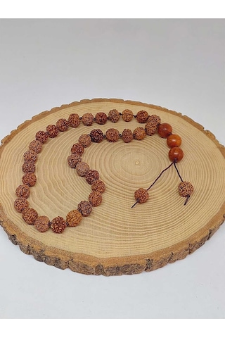 Rudraksha Tohum Düğümlü 33lük Tesbih 51622