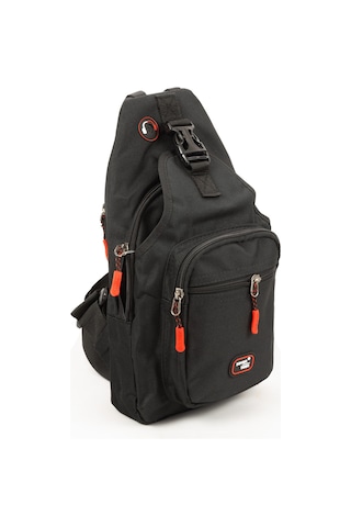 Tek Omuz Askılı Çapraz Kadın Erkek Motosiklet Kurye Sırt Omuz Göğüs Çantası Siyah Bodybag 2213 Siyah