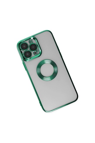 Apple Uyumlu iPhone 14 Pro Max Kılıf Slot Silikon Köknar Yeşili/