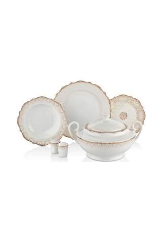 Korkmaz Eliza Collection A8238 60 Parça Yuvarlak Yemek Takımı