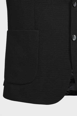 Siyah Casual Slim Fit Bi-stretch Ceket Siyah