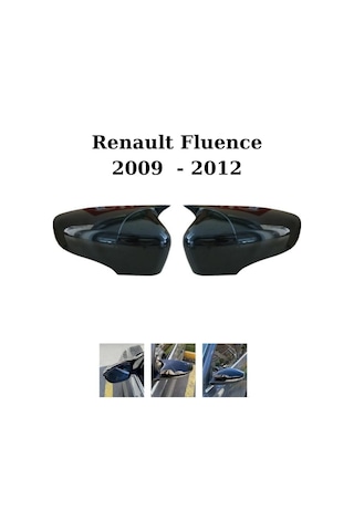 Renault Fluence 2009 2010 2011 2012 Uyumlu Araca Özel Yarasa Batman Piano Black Ayna Kapağı Takımı