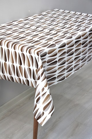 Astarlı Silinebilir Pvc Muşamba Masa Örtüsü 132-a-kahve