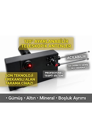 Frekanslı Alan Tarama Cihazı Son Teknoloji Siyah