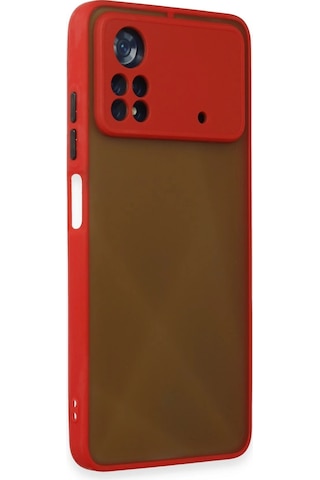 Cosmotex Newface Xiaomi Poco X4 Pro 5g Kılıf Montreal Silikon Kapak - Kırmızı