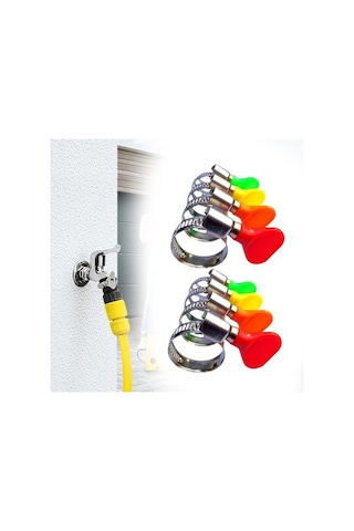 Flybuy Suntek 19-mm Paslanmaz Çelik Ayarlanabilir Bant Hortum Kelepçesi Seti 8 Adet