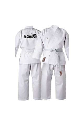 Top Glory Baskılı Acemi Karate Elbisesi Beyaz