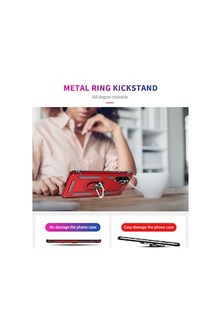 Smcase Huawei P30 Lite Vega Yüzüklü Tank Kapak Kılıf