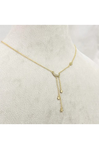 Ay Yıldız Y Kolye Gold Gold