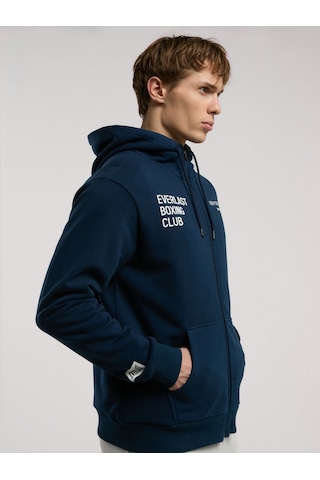 Everlast Boxing Club Regular Lacivert Erkek Full Zip Kapüşonlu Sweatshirt Lacivert