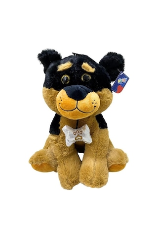 32 Cm Oturan Pelüş Köpek 9277 Gri