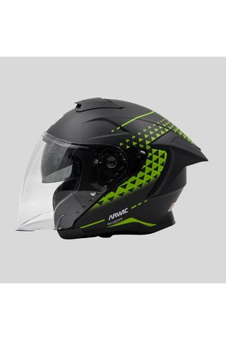 Arwic AR836 Skystar Yarım Ece-R 22.06 Motosiklet Kaskı Yeşil
