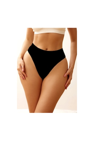 Navelli Model Seamless Beli Lastikli Rahat Tanga Külot Siyah Renk Siyah