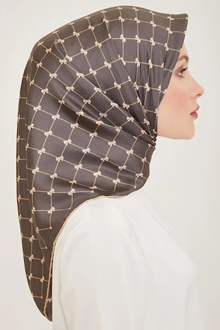 Belli Saf Twill İpek Eşarp 4006d Füme
