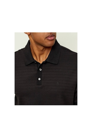 Calvin Klein Ss Tonal Strıpe Erkek Polo Yaka T-shirt-16286 Pzm Nearly Navy