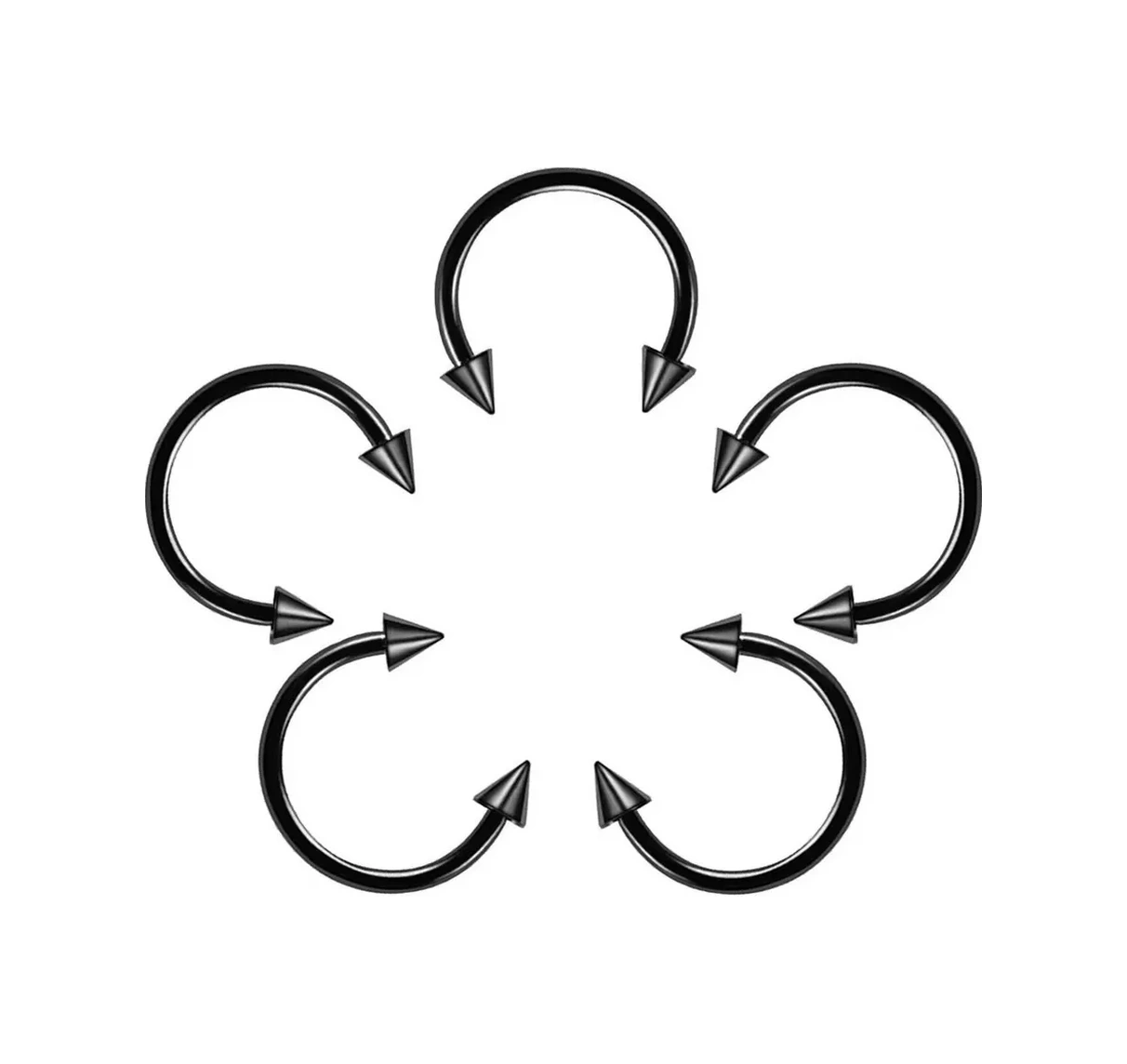 Propirsing Septum İçin Dairesel Burun Piercingi 152459275 Siyah