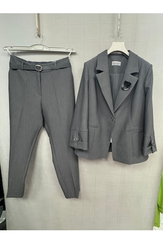 Prenses Kadın Oversize Blazer Günlük Casual Şık Zarif Modern Spor Gri Prenses Kadın Oversize Blazer Günlük Casual Şık Zarif Modern Spor Gri