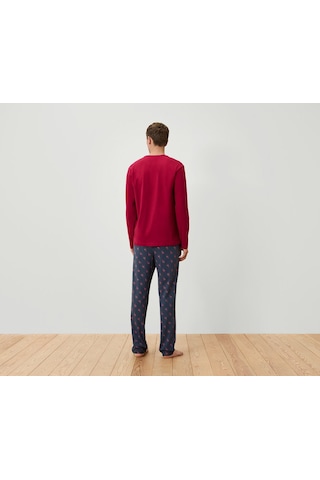Tchibo Erkek Pijama, Kırmızı Tam. Baskılı Kırmızı