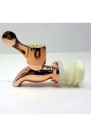 Cam Damacana Yedek Musluk Cam Sebil Musluğu Rose Gold - Çevirmeli Bakır Musluk+Conta