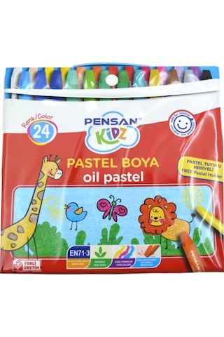 Pensan Kidz Çantalı Pastel Boya 24 Renk