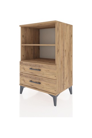 Hyperion Komodin 2 Raflı 2 Çekmeceli 60x44x96 Çam-çam Çam