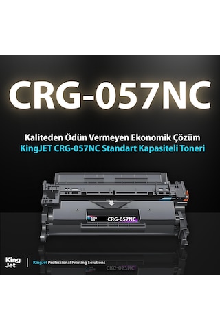 Kingjet Canon Uyumlu Crg-057nc Standart Kapasiteli Çipsiz Uyumlu Toneri I-sensys Mf446 Uyumlu
