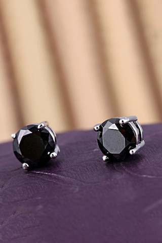 Chavin Erkek Mıknatıs Tek Taş Küpe Dn44 Siyah