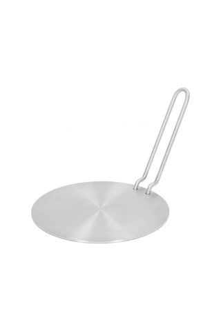 Kangvka Stokele Isı Dağıtıcı Plaka, Inoks Çelik, Tüm Ocaklarda Kullanım, Anti-yanık Kollü, Hızlı Ve Eşit Isıtma, 17.5cm