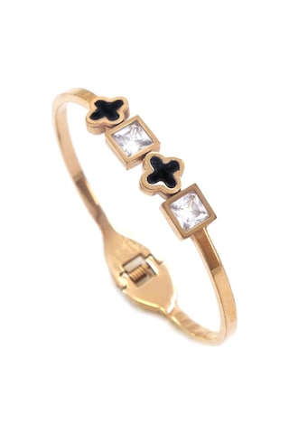 Bz 316l Çelik Rose Baget Taşlı Spor Kelepçe Blz-470 Rose Gold