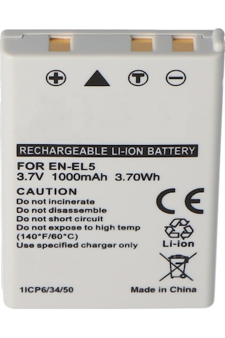 Nikon EN-EL5, Duracell CP1 için uygun AccuCell pil