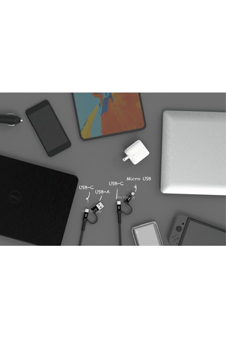 Type-c Kablosu Adaptör Usb Çoklayıcı Micro Usb Type-c Kablo Hızlı Şarj Ve Data Aktarım Destekli