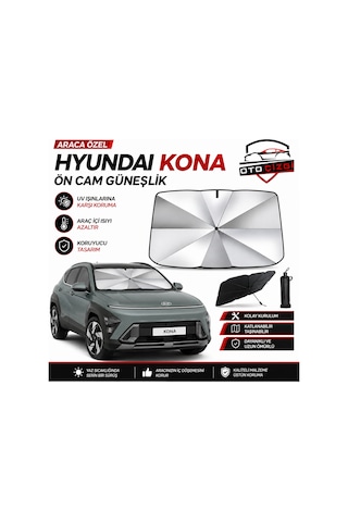 Hyundai Şemsiye Tip Ön Cam Güneşliği Katlanabilir Uv Korumalı Araç Cam Güneşlik