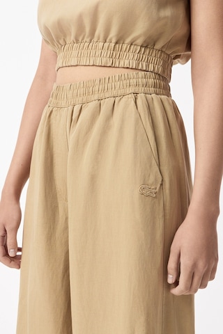 Lacoste Women's Relaxed Fit Pants Kadın Dokuma Rahat Kesim Eşofman Altı Bej Bej