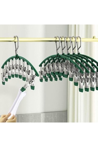 Paslanmaz Çelik Çamaşır Kurutma Askısı Rüzgar Geçirmez Kancalı Giysi Askısı Güçlü Yük Taşıyıcı Kaymaz İç Çamaşırı Askısı Çorap Askısı Pembe