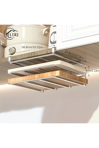 Honeybeeshop Ldq Paslanmaz Çelik Dolap Altı Organizer Raf Siyah Paslanmaz Çelik Tek Katman Mutfak Depolama Ünitesi Siyah-paslanmaz Çelik