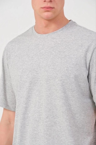 Vexor Erkek Düz T-shirt Kısa Kol Bisiklet Yaka Regular Fit Rahat Kalıp Günlük Tişört - Gri Çok Renkli
