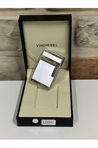 Vindiesel Marka Düz Gri Renk Gazlı Model Kişiye Özel Çakmak