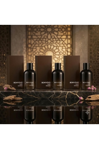 Bonveno Oud Kahverengi + Oud Kahverengi + Oud Kahverengi Edp 100 Ml Erkek Parfüm Set 3adet Aromatik - Odunsu