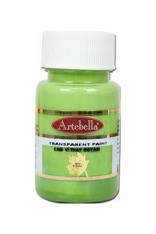 Artebella Transparan Cam Vitray Boyası 881050 Fıstık Yeşili 50 ML Yeşil