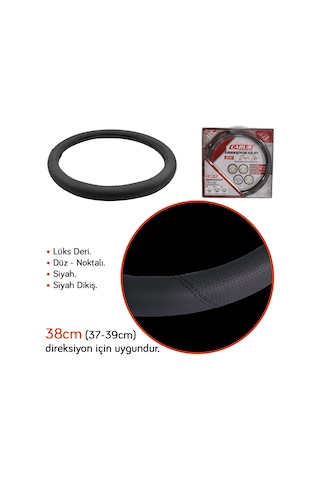Carub Geçmeli Direksiyon Kılıfı Deri Lüx Çantalı 38 Cm Siyah Br1831022 Siyah