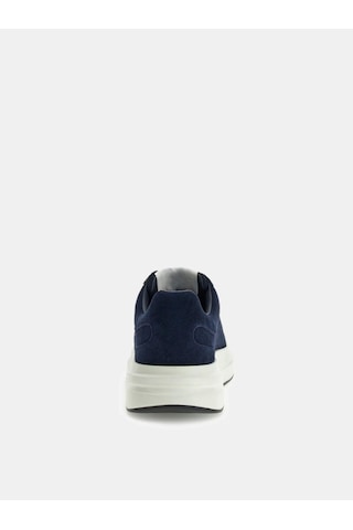 Guess Elba Hakiki Deri Erkek Sneaker Ayakkabı Fmtlbasue12 Mavi
